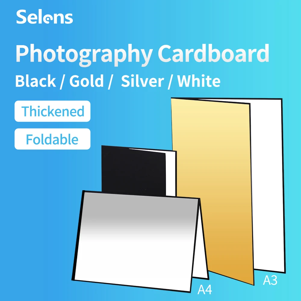 Reflector For Photo Fill Light Photography Foldable Cardboard Board White Black Silver Gold Props For Photo Studio Background