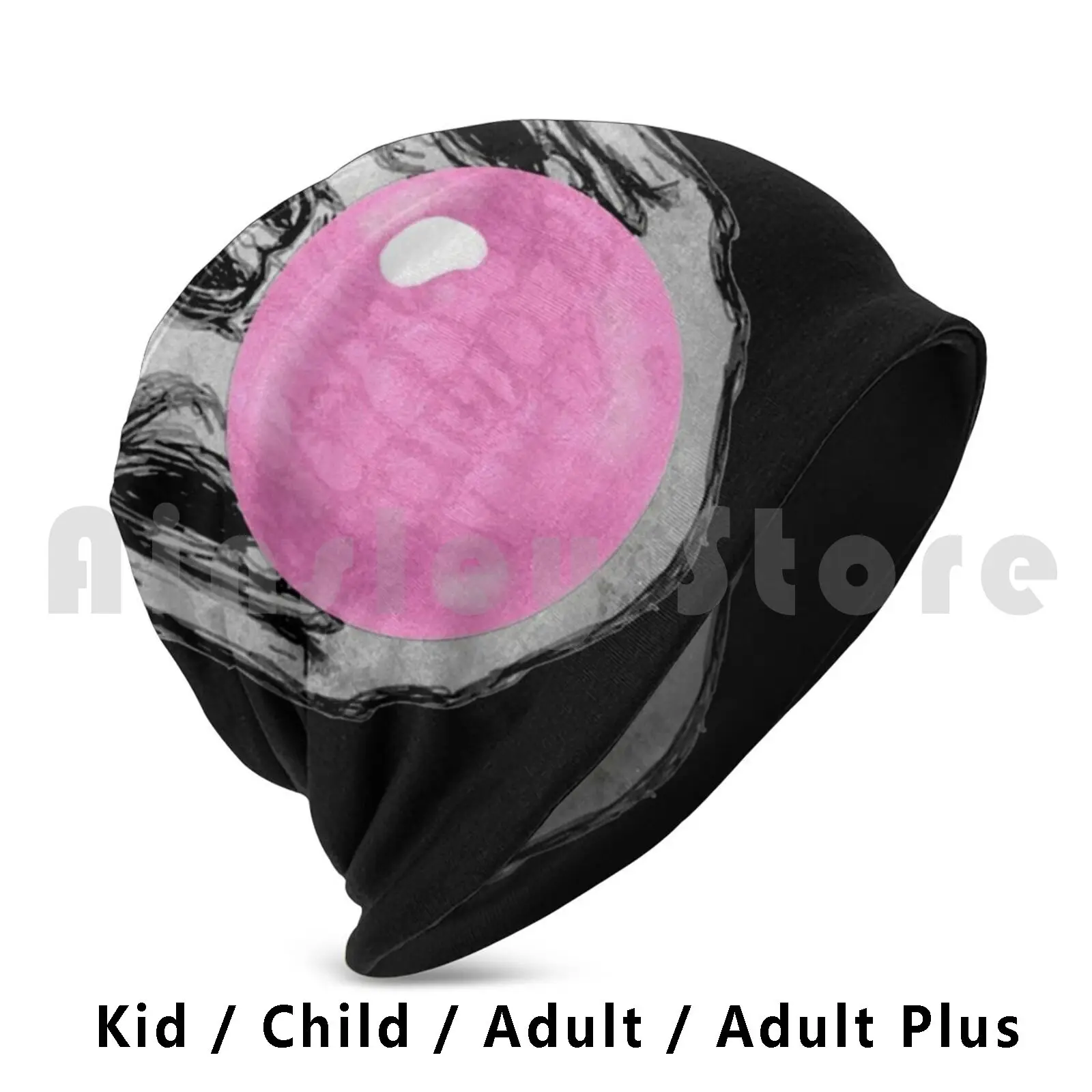 Skull Bubble Gum Beanies Knit Hat Hip Hop Skull Bubble Gum Candy Skull Pop Art Goth Nu Goth Pastel Goth