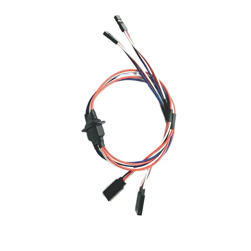 MPX 8 Pins Flange Mounted Male Female Multi Wire Dual Triple quadruple 2/3/4 Servo Extension Wire Harness 20awg for RC Plane