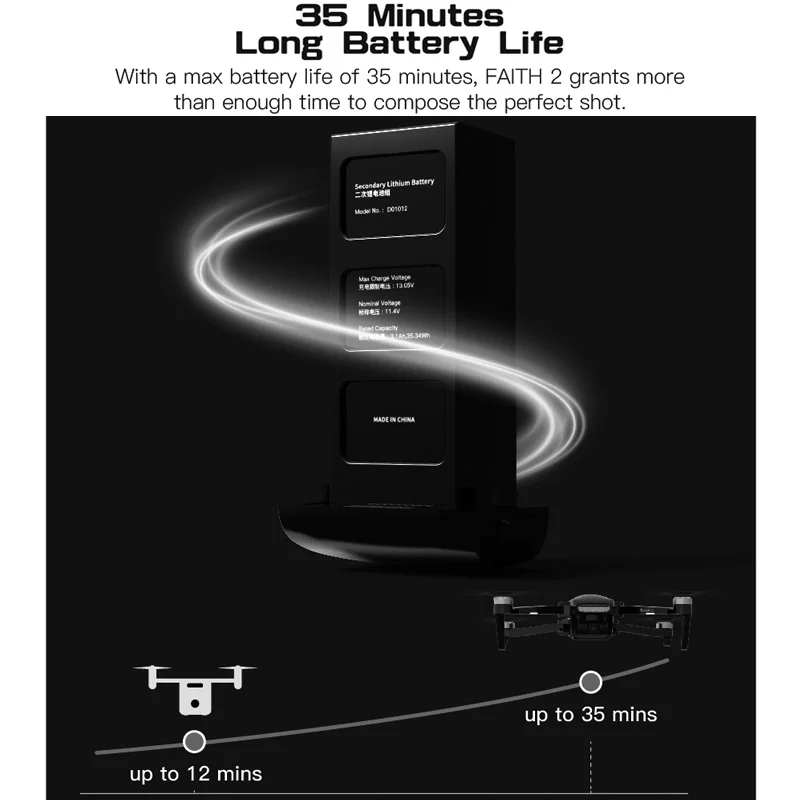 CFLY Faith-batería LiPo plegable de 11,4 V, 3100mAh, C-FLY, FPV, GPS, Dron RC, Quadcopter, piezas de repuesto, accesorios Faith2