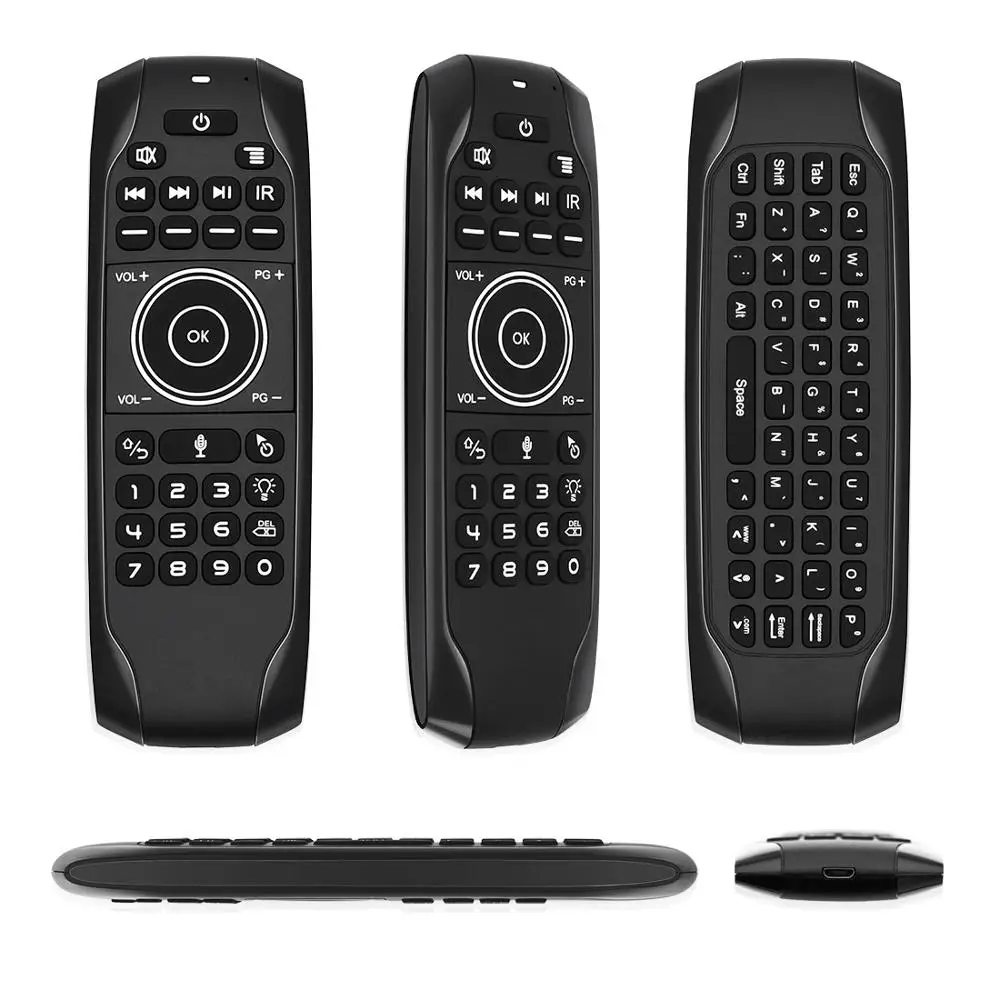 Newest G7V PRO Backlit Voice Gyroscope Wireless Air Mouse with Russian English keyboard 2.4G Smart Voice Remote Control