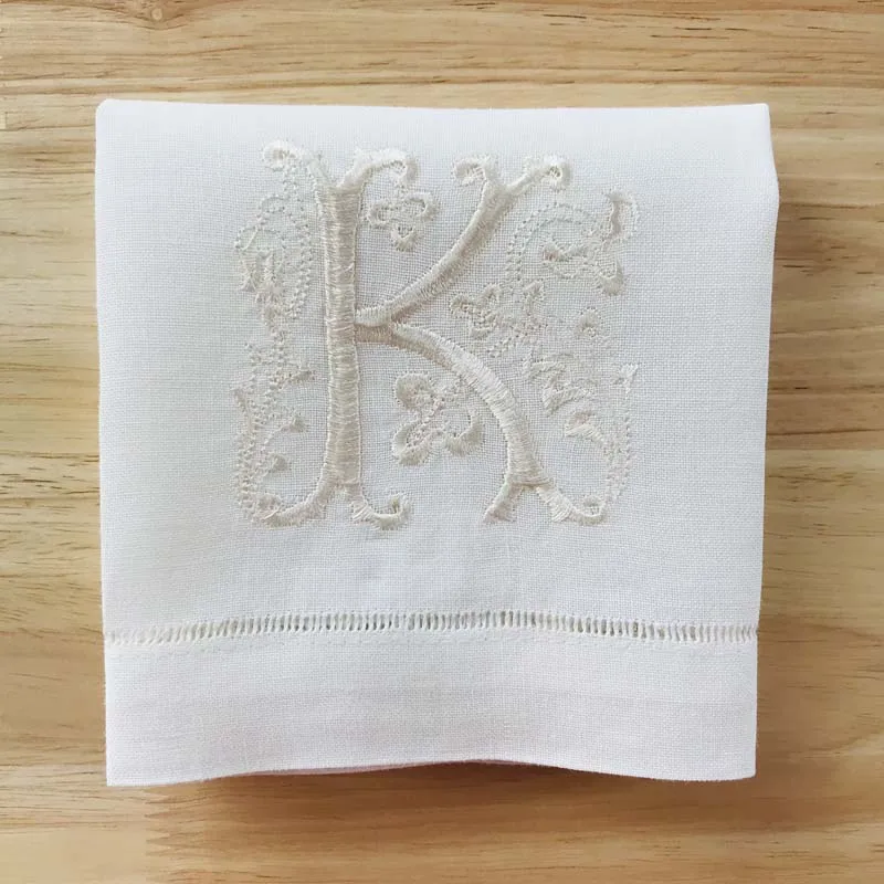 Letters Embroidery  Table Napkin  White Wedding Party Holiday  Decorative  Towel  Rectangular  Hand Towels