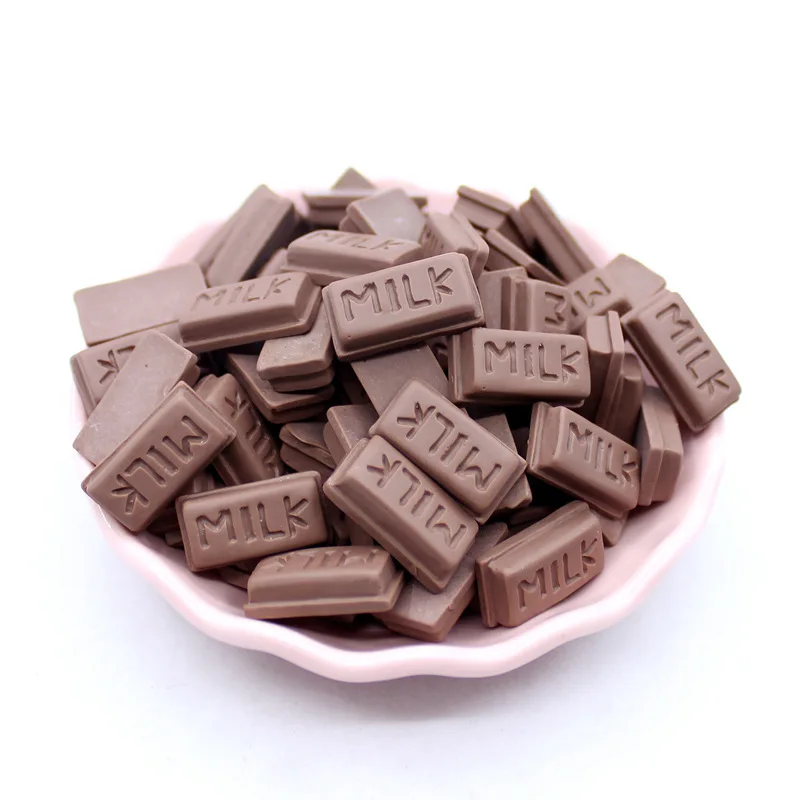 

10Pcs Home parent child simulation chocolate block resin DIY accessories birthday cake model decoration accessories