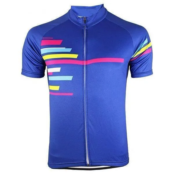 wholesale custom sublimation printed polyester breathable mtb moisture absorption and perspiration cycling jersey for men