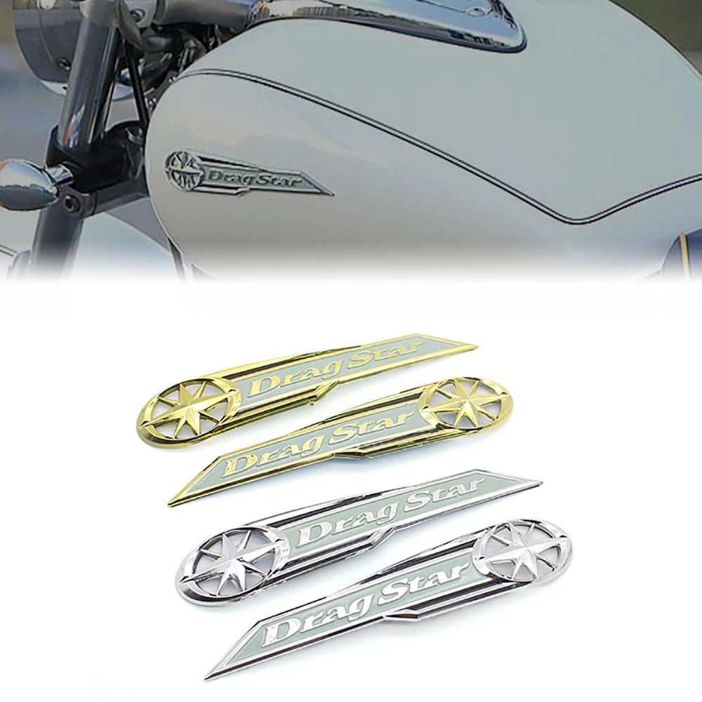 For Yamaha Dragstar V-Star 400 650 1100 Motorcycle 3D Emblem Badge Decal Fuel Tank Sticker Tank Pad Protector Decal