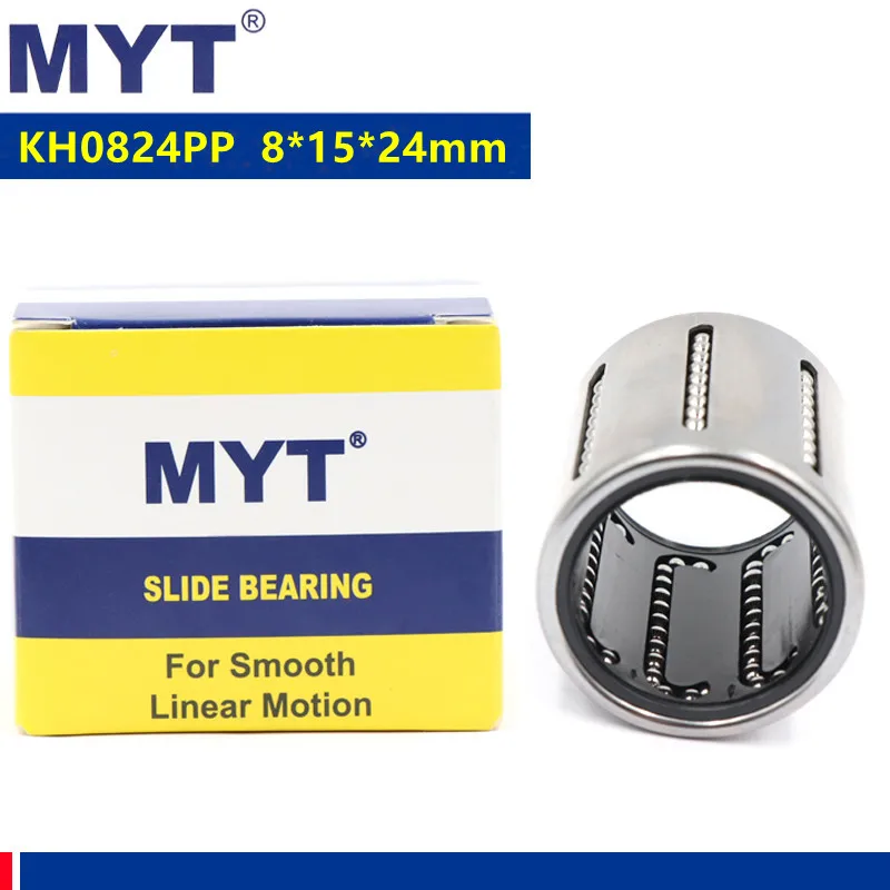 MYT high precision Linear Bearing KH0824PP 8*15*24mm Compact bushing KH0824 For CNC Router 3d printer 8mm shaft