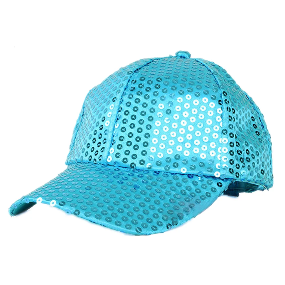 Mistdawn Women Men Shining Sequin Baseball Hat Sequined Glitter Dance Party Cap Clubwear Costume Adjustable Size