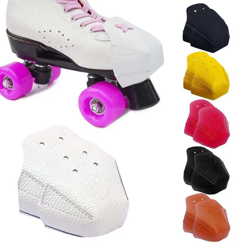 1pc Toe Cap Guards Protectors PU Leather Roller Skate Cap Guard Roller Skate Toe Protector Roller Skate Sneakers Toes Skate Cap