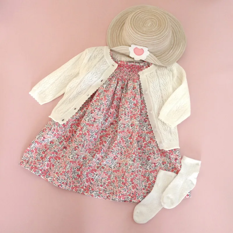 Baby Girl Dress 2020 Hand Smocking Toddler Girls Cotton Summer Clothes Princess Outfit