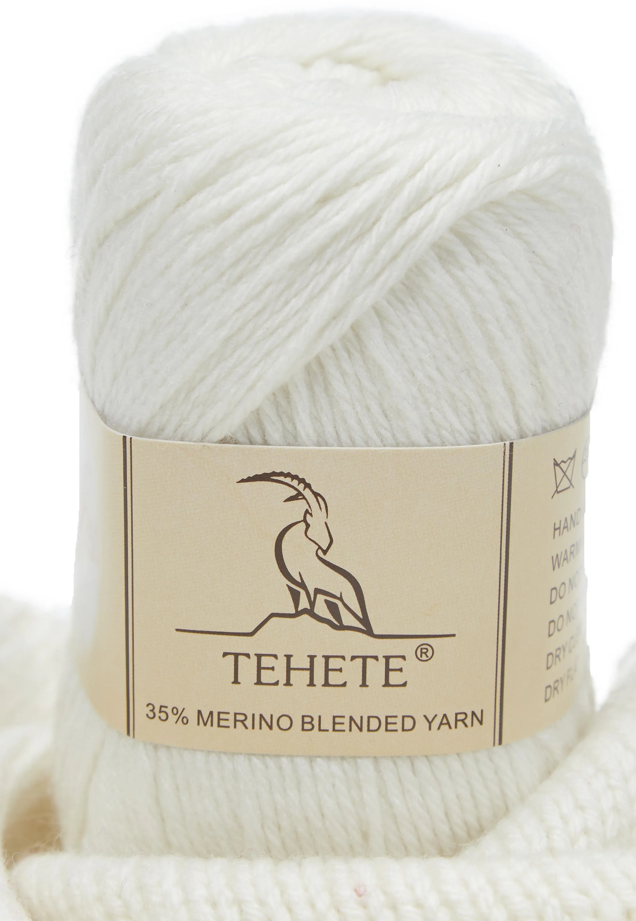 TEHETE-Fios de lã Merino para tricô manual, fio longo de pelúcia, cachecol de caxemira macio e leve, roupas de crochê DIY, 35% lã, 4 daves