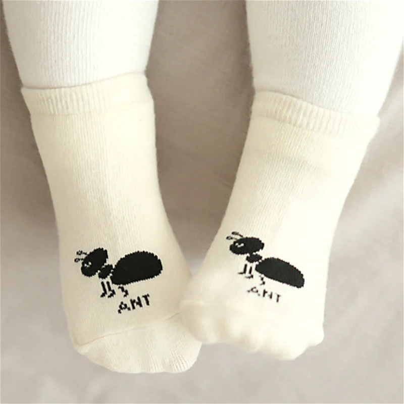 Bee,Ant Baby Socks Cotton Anti Ship White Socks Animal Kids NewBorn Boys Girls Meias Cute Babies Footwear Accessories 0-4 Years