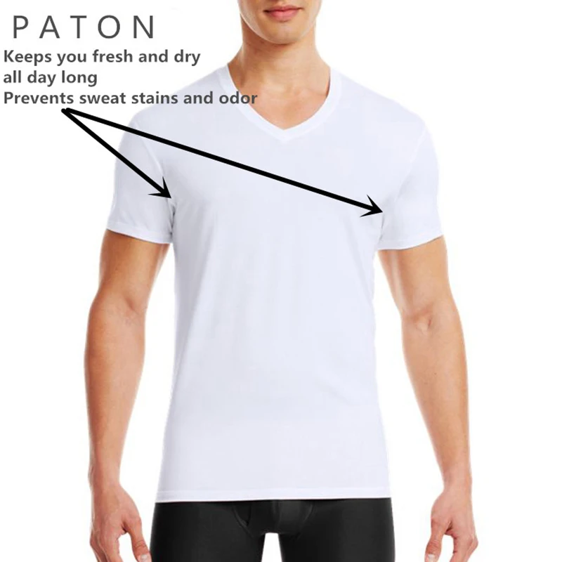 Hide Your Stains Custom Mens Armpit Dry And Confident Sweatproof Sweat-Blocking Sweat Proof Modal UnderShirt