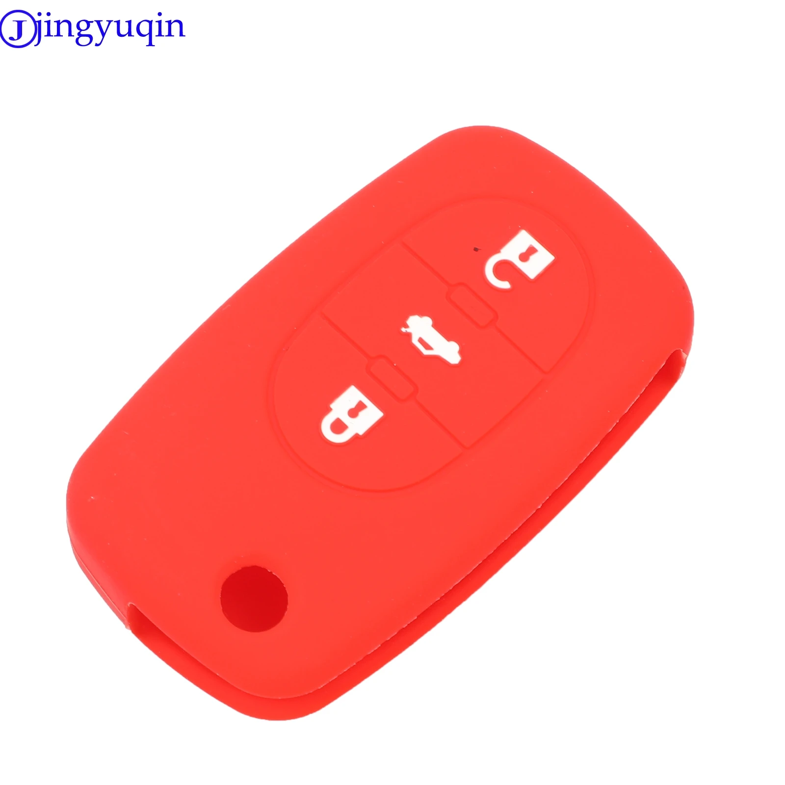 jingyuqin Silicone 3 Buttons Flip Folding Remote Car Key Fob Case Cover For Audi A2 A3 A4 A6 A8