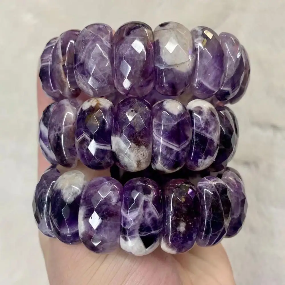 natural amethysts stone bracelet natural energy stone bangle gem stone jewelry for woman birthstone for Aquarius for gift