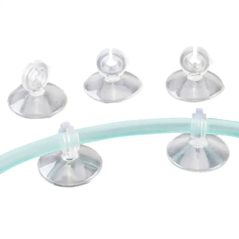 10/30/50 Pcs Aquarium Fish Tank Suction Cup Sucker Holders PVC Clear For 4/6mm Air Line Tube Hose Pump Wire