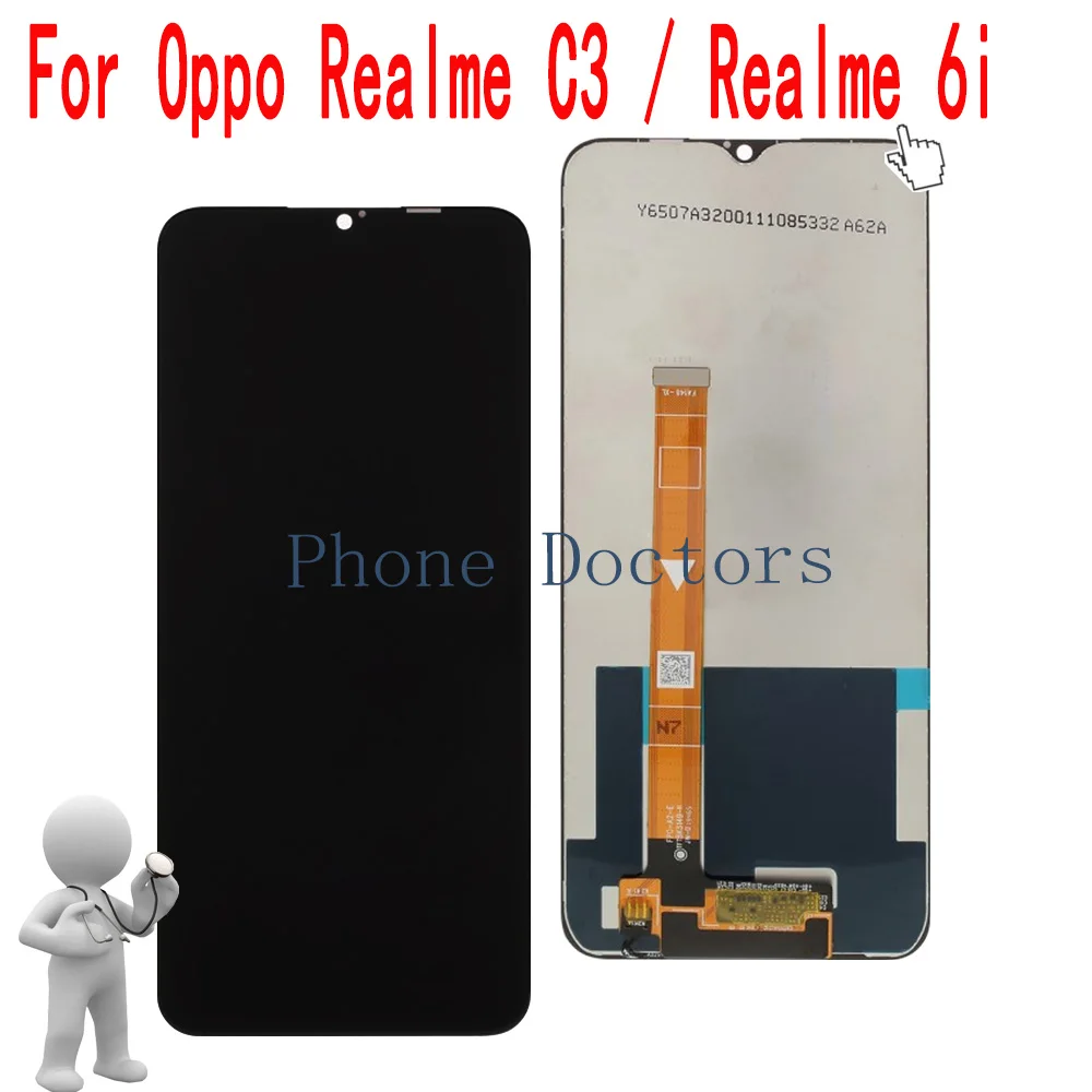 

6.5 " For Oppo Realme 6i RMX2040 / Realme C3 RMX2027 / Realme Narzo 10A Full LCD DIsplay + Touch Screen Digitizer Assembly