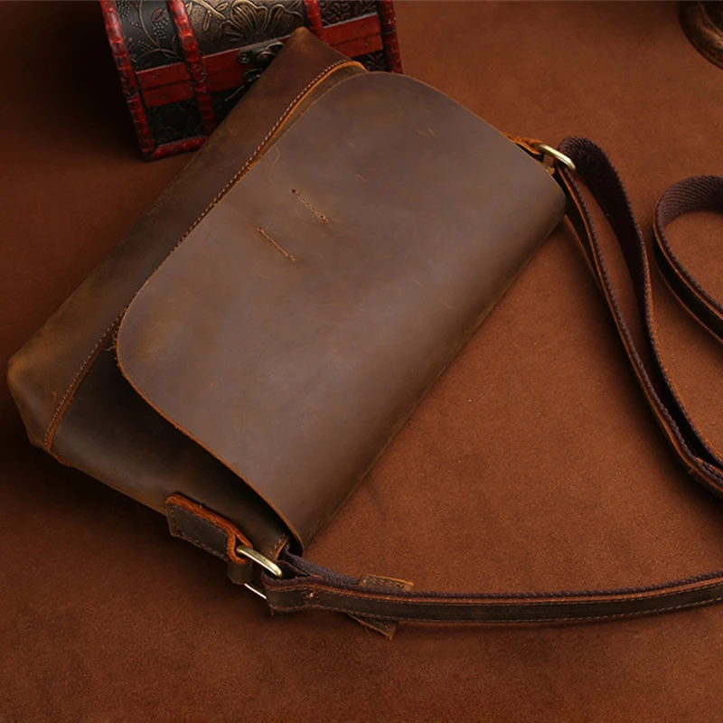 Luufan Vintage Genuine Leather Women Crossbody Bag small Cowhide Shoulder Bag for Ladies Mini Travel Bag Solid girl Bags