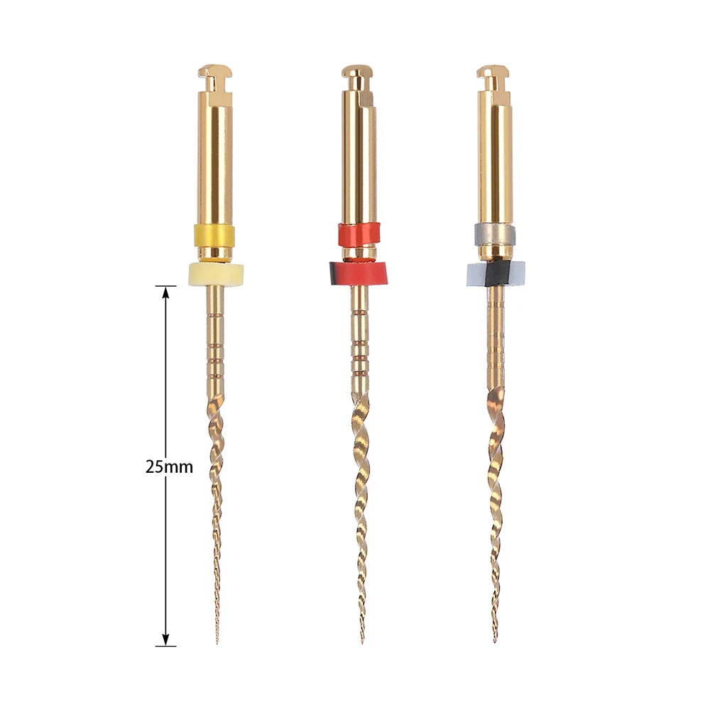 3Pcs/Box Dental Endo Root Canal Niti X1 X2 X3 File 25mm Engine Use Endodontic Treatment Shaping Cleaning Dentistry