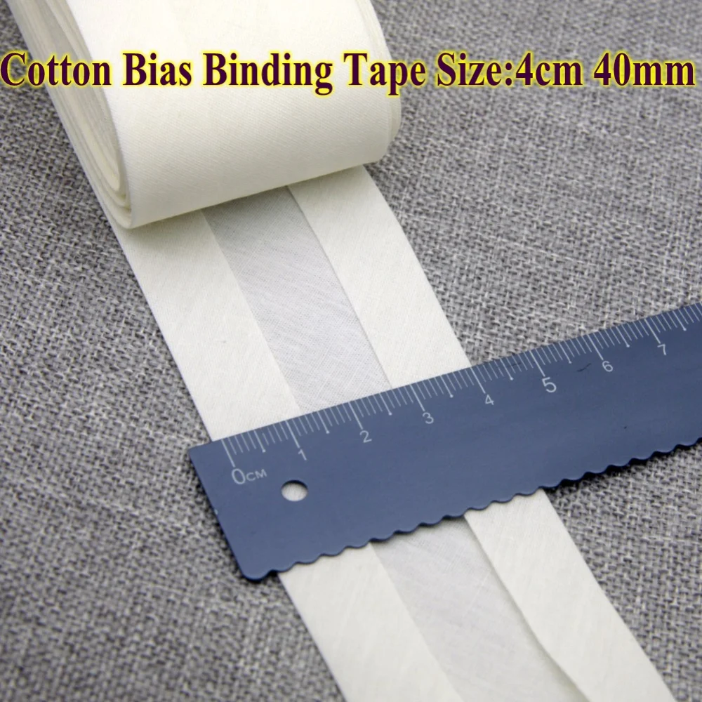 Cotton Bias Binding Tape Size 4cm 40mm 5 meters Super wide Fold Tape DIY handmade sewing material cloth tape ribbon