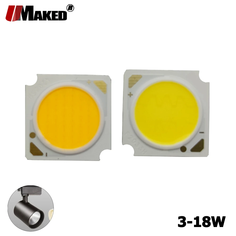 20pc LED COB 1313-18x35Mil 3W 5W 7W 12W 15W 18W CRI-92 9-58V 300mA 130lm/w 3000-4000-5000-6000K Bridgelux Chip Light Bead Source