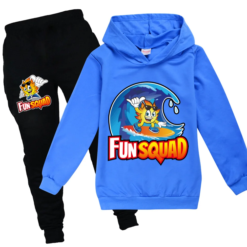 

Spring Autumn Fun Squad game Children's Sweater Boys Long Sleeve Hoodies Pants Set Teens Boy Tshirt+pants Set kids Clothes