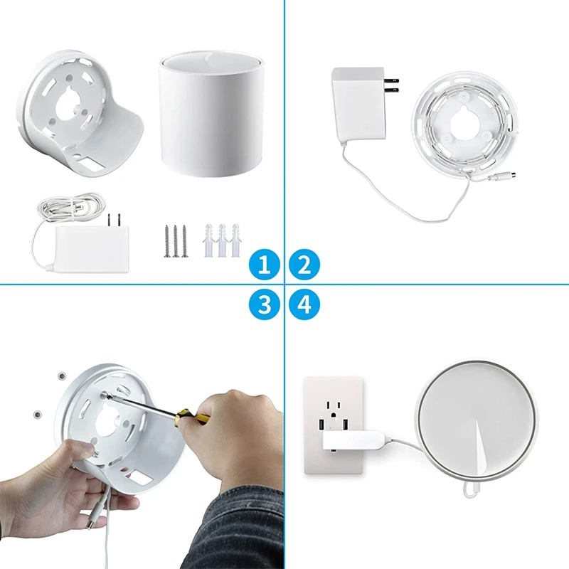 Suporte de parede para sistema wi-fi toda a casa tp-link deco x20, deco x60, compatível com roteador wifi doméstico