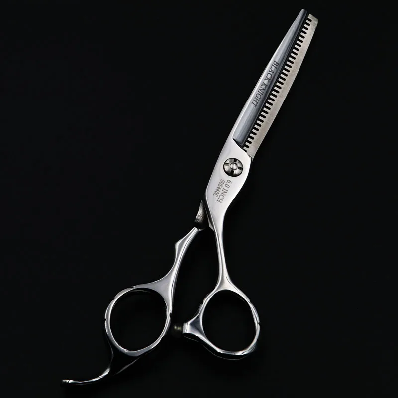 BLACK KNIGHT 6 Inch Hair Scissors Hairdressing Professional Cutting and Thinning Shears for Barber Salon