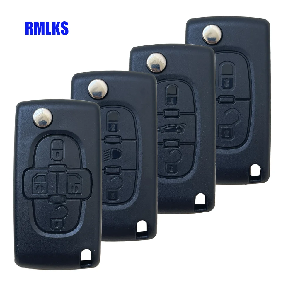 4 Buttons Flip Floding Remote Key Fob Case Shell Fob For Peugeot 1007 For Citroen C8 Uncut Blade CE0523 CE0536