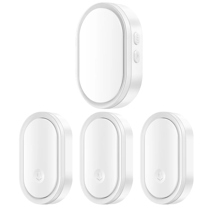 

CACAZI Welcome Wireless A99 Doorbell 3 Button 1 Receiver Waterproof 300M Remote Smart LED Light Home Door Ring Bell Electronic