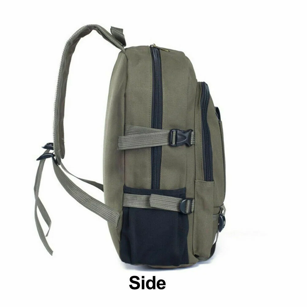 Travel Canvas Backpack Men Tactical Militari Mountaineering Bag Canvas Large Capacity Backpacks Outdoor Camping Computer