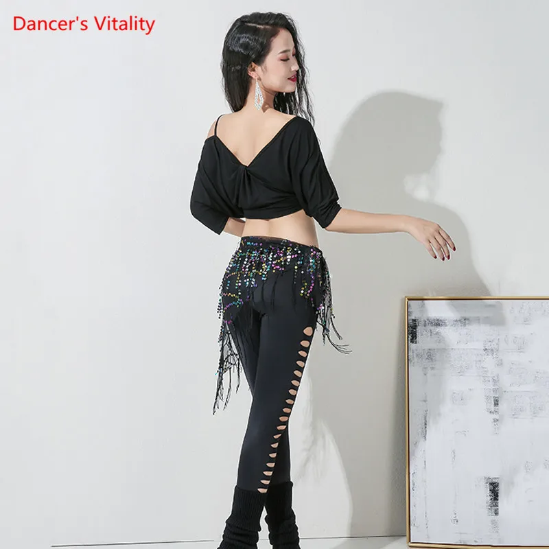 Belly Dance Top Or Hip Scarf Or Pants Female Adult Elegant Loose Shirt Trousers Profession Performance Practice Clothes