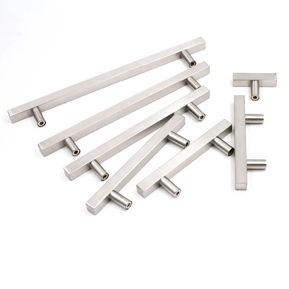 Goldenwarm Kitchen Cabinet Handles T bar Cabinet Pulls Brushed Nickel Cabinet Hardware Bar Drawer Pulls Stainless Steel