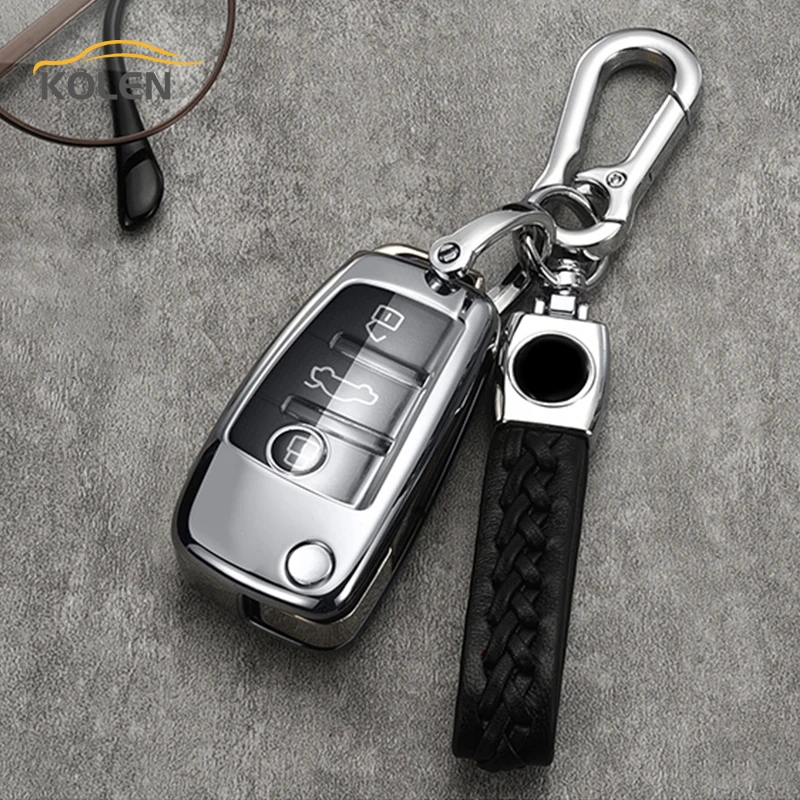 

TPU + PC Car Remote Key Case Cover Shell For Audi A1 A3 A4 A5 A6 A7 A8 Q2 Q3 Q5 Q7 C4 C5 C6 C7 TT B6 B7 B8 8P 8V 8L Accessories