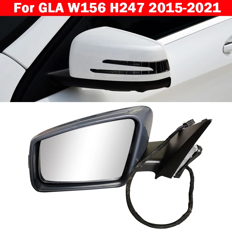 Rear View Lens For Mercedes-Benz GLA W156 H247 2015-2021 Car Outside Rearview Mirror Exterior Turn Signal Mirror Assembly