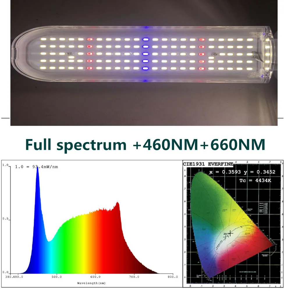 실내 식물용 조절 가능한 LED 성장 조명, 전체 스펙트럼, E27, 90W, 120W, 480 NM, 660NM, 3 헤드, 4 헤드