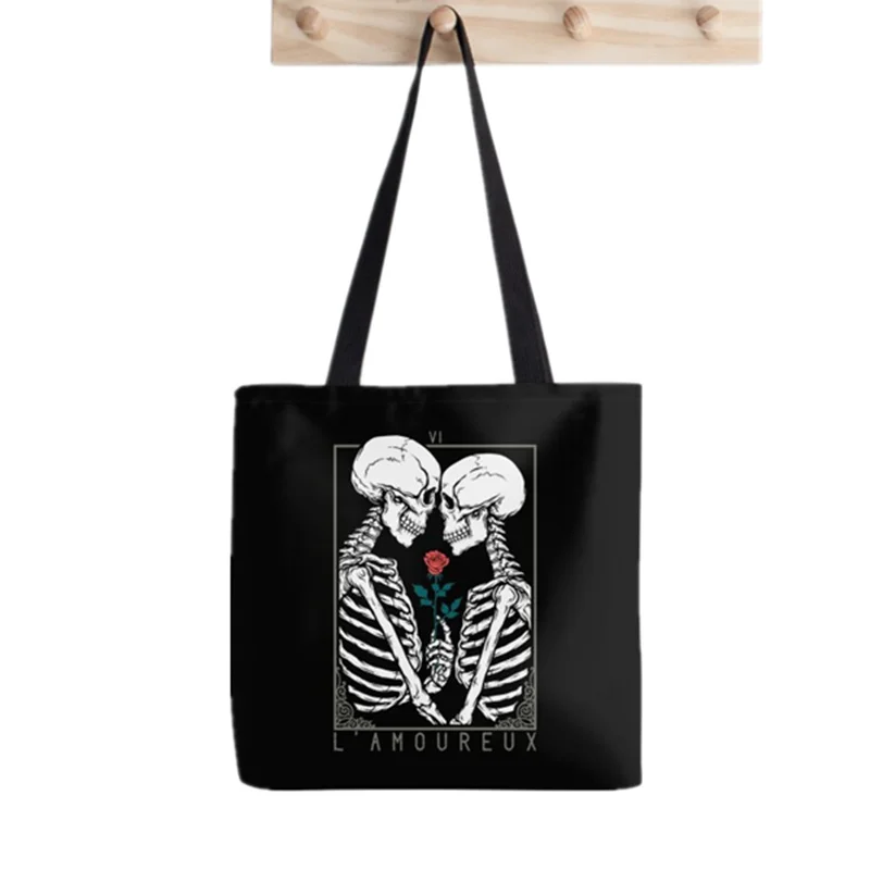 

2021 Shopper he Lovers Tote Bag Print Tote Bag women Harajuku shopper handbag girl Shoulder shopping bag Lady Canvas Bag