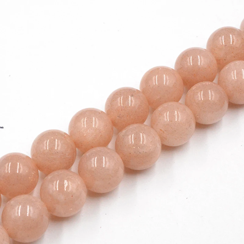 

NEW Sunstone 4 6 8 10 12MM Natural Stone Stone Beads Diy Spacer Loose Accessories for Jewelry Making Charms Bracelet