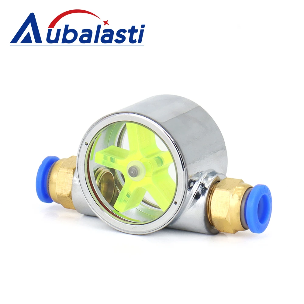 Aubalasti Water Flow Meter Monitor Indicator G1/4 Spindle Motor Water-Cooled Water Path System Connected To 8mm Water Pipe