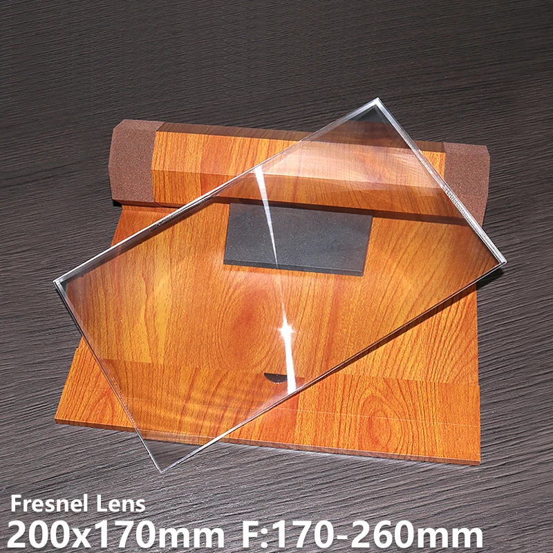 Fresnel Lentes 200×170 mm F170 mm 10.3 Comprimentos Focal Amplificação Faça Você Mesmo Projetor de Energia Solar Campo de Incêndio Alta Definição