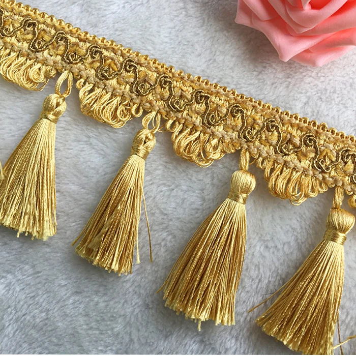 Lace Fringe Trim Polyester Webbing Tassel Curtain Trims DIY Wedding Decor Crafts Upholstery Accessories