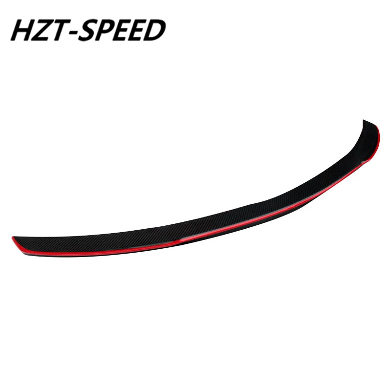 FD Style Red Edge Carbon Fiber Material Rear Spoiler Wing For Mercedes BENZ W205 C Series C180 C200 C260 Coupe Sedan 2015-2019