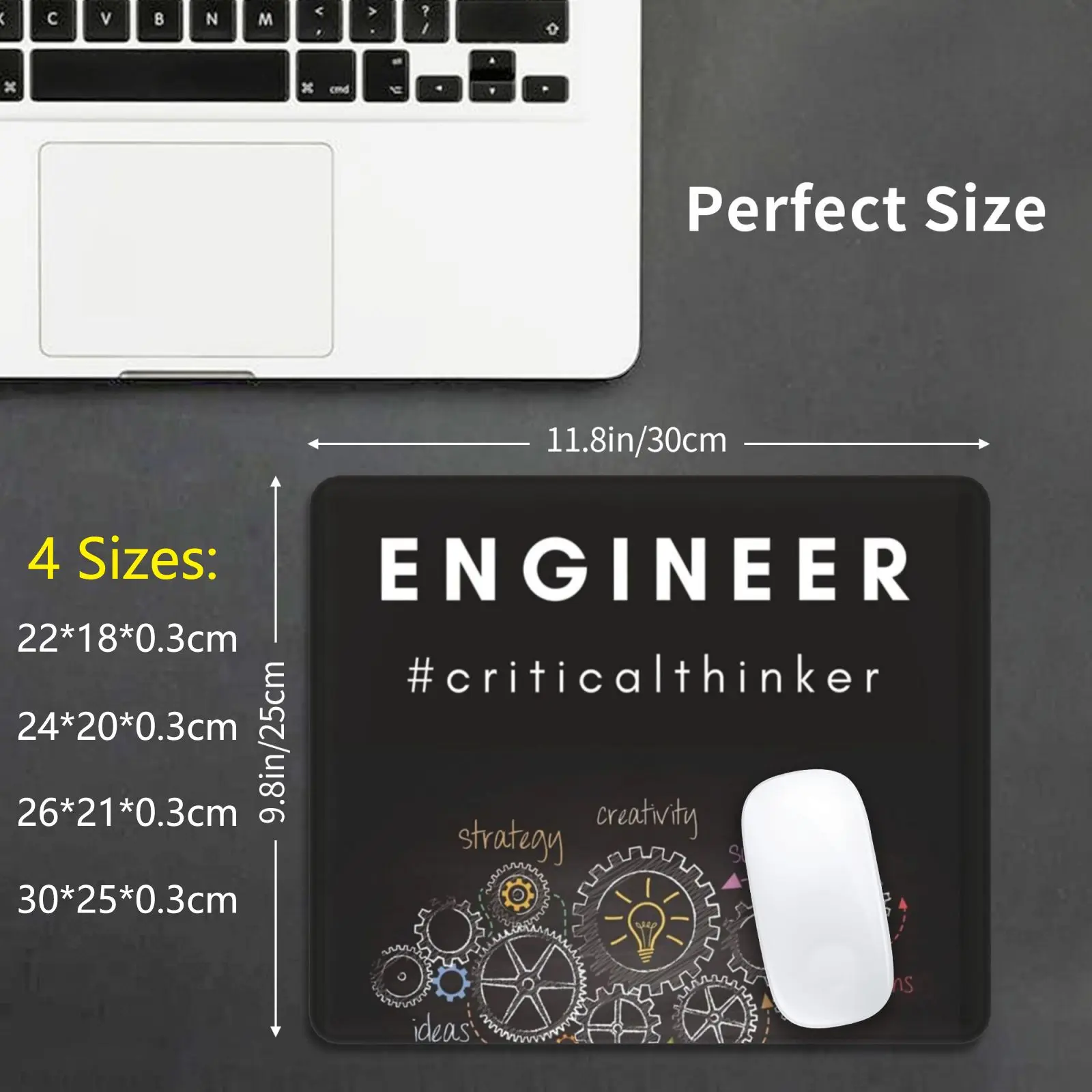 Engineer Critical Thinker Mouse Pad DIY Print Engineer Critical Thinker