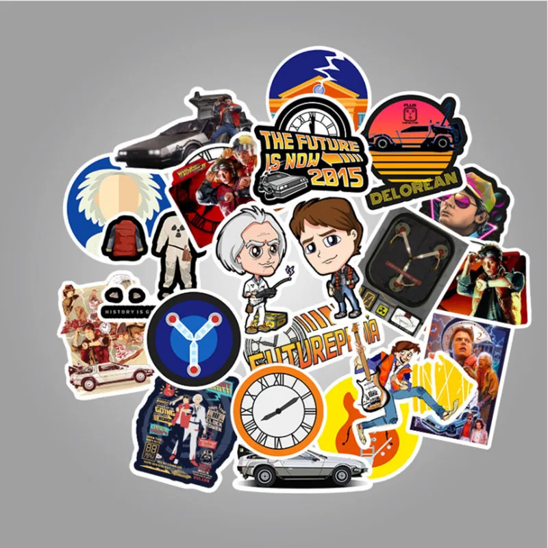 10/30/50pcs  American Science Fiction Back To The Future  Graffiti  Stickers  Snowboard Laptop Luggage Fridge Car Decal Home