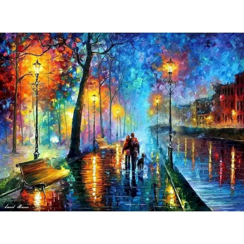 

Oil Painting By Numbers Diy Abstract Couples Street View Coloured Drawing Acrylic Paint Coloring By Number Pictures Home Decor