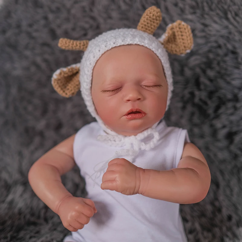 

48CM Newborn Baby Reborn Doll Sleeping Skya Handmade 3D Skin with Genesis Paint Multiple Layers Veins Doll Toys for Girls