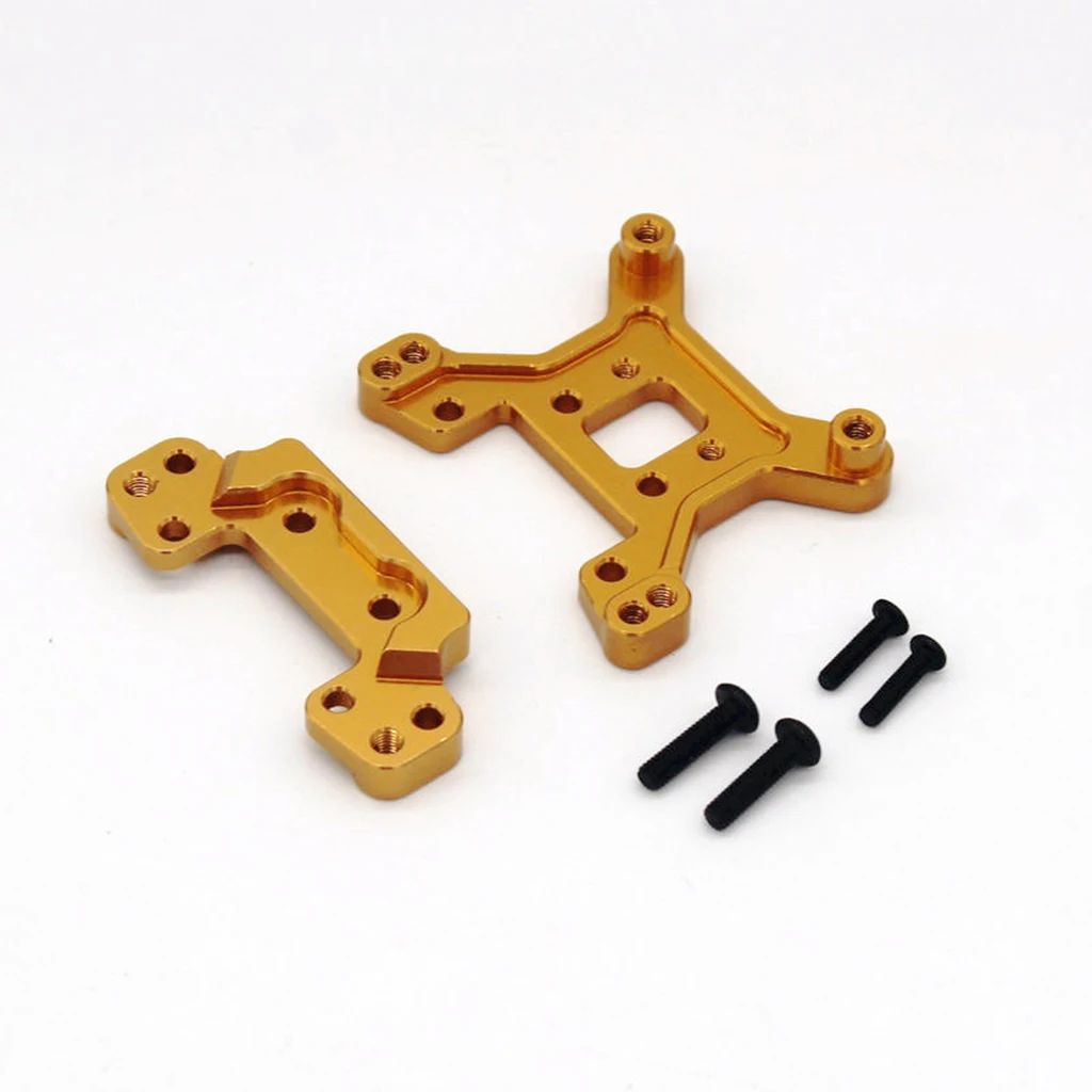 2pcs 1:12 Aluminum Alloy Front and Rear Shock Towers Bracket for Wltoys 124016 124018 Crawler Car DIY Accs