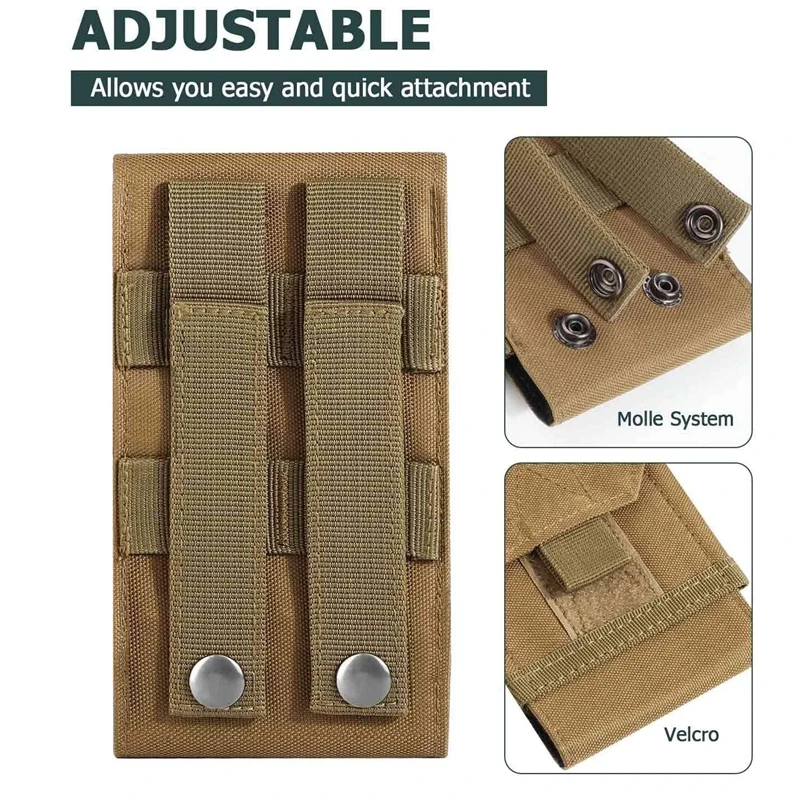 Coldre de telefone tático do exército do telefone móvel cinto bolsa molle saco capa para iphone xs max iphone 8 plus galaxy note 9 s10 plus