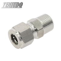 SS 304 Stainless Steel Double Ferrule Compression Connector 6mm 8mm 10mm 12mm Tube to 1/8\