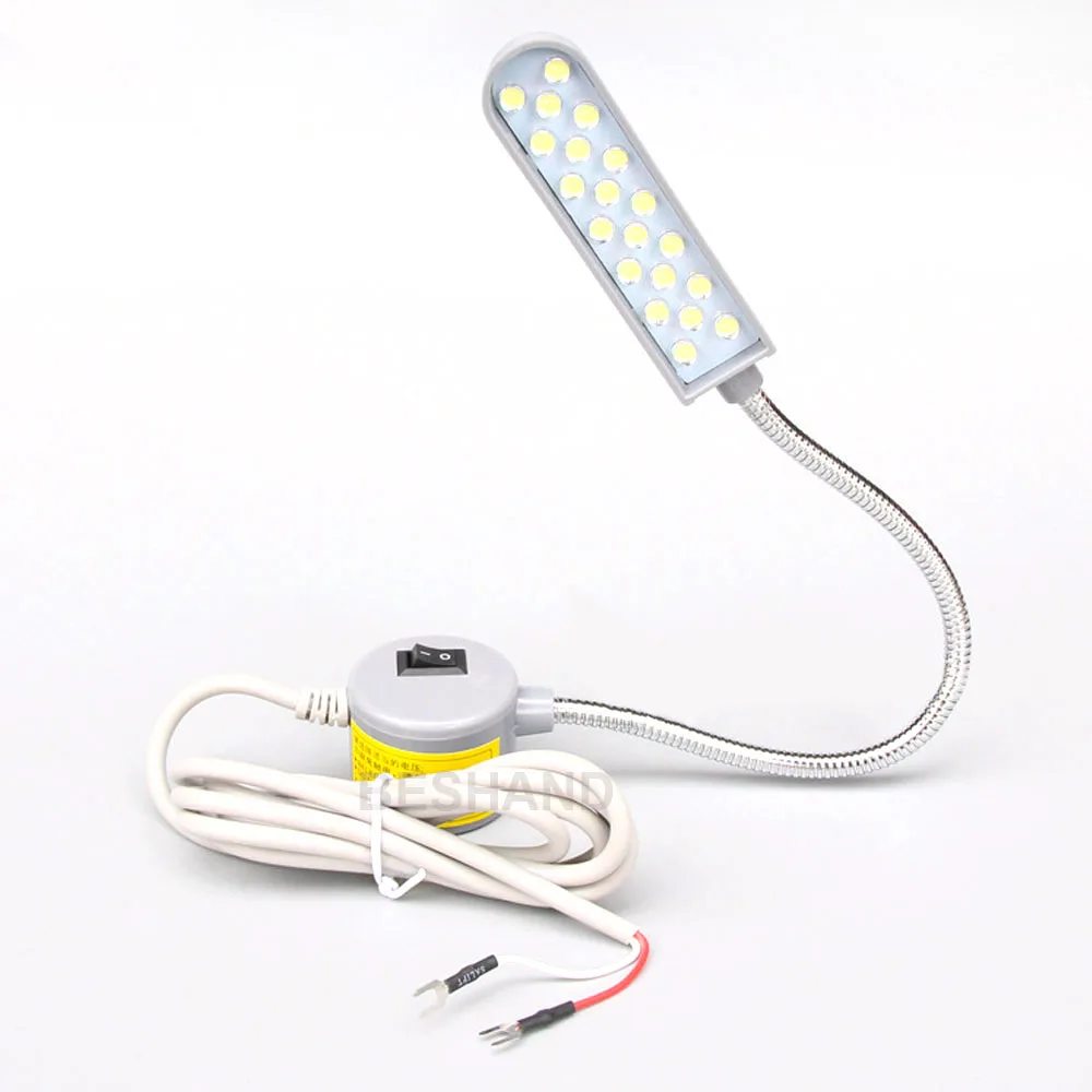 Lampada da lavoro a LED flessibile universale 1/2W 110/220V con Base magnetica lampada per macchina da cucire per vestiti e banco da lavoro in pelle fai-da-te