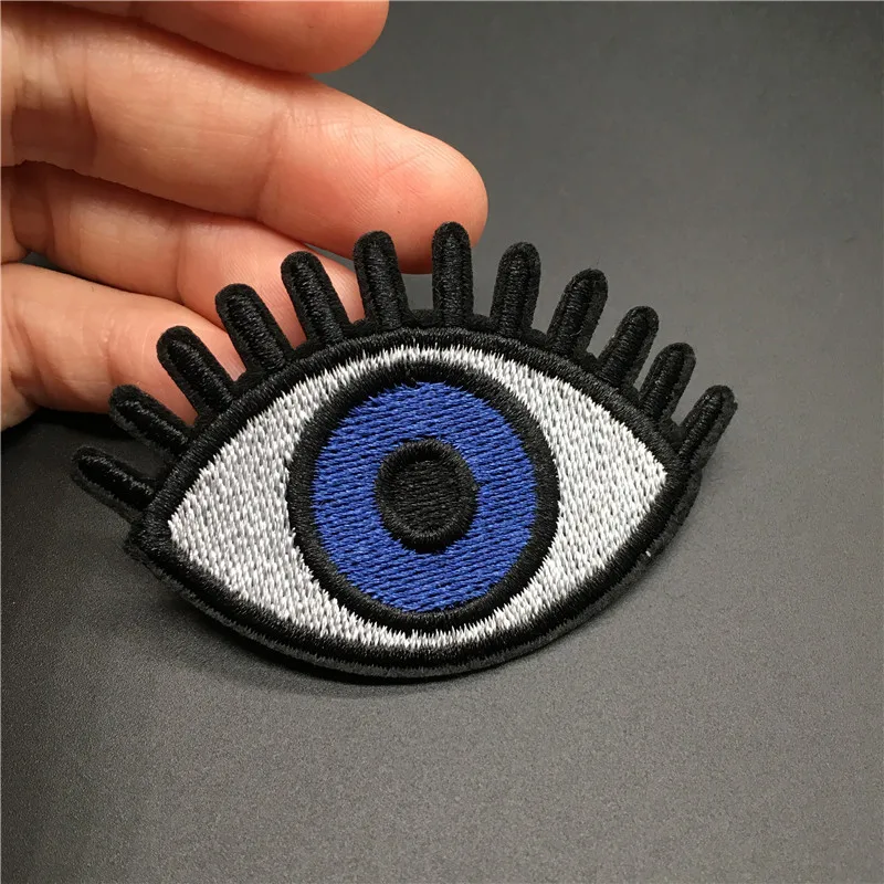 Eye Size: 6.6x4.6cm DIY Stripes for Clothing Embroidery Patch Iron on Badge Sewing Clothes Stickers Applique Decoration